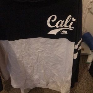 long sleeve black and white CA design